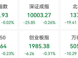 沪指近乎收平：大消费概念领涨，欢乐家等多股涨停