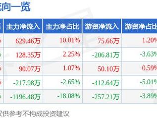 福斯达（603173）5月28日主力资金净买入629.46万元