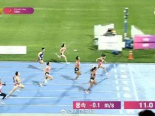梁小静夺金！中国队时隔12年再夺亚锦赛女子百米飞人冠军