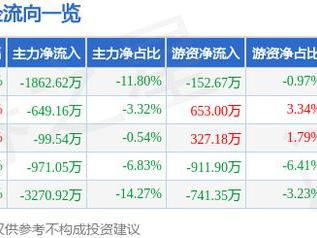 硅宝科技（300019）5月28日主力资金净卖出1862.62万元