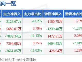新天地（301277）5月28日主力资金净卖出3126.67万元