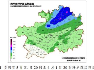 今天夜间到明天白天，贵州局地中到大雨个别乡镇大暴雨