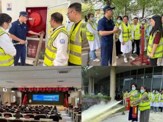 弋阳县总医院人民医院院区开展“一警六员”消防基本技能实操实训活动