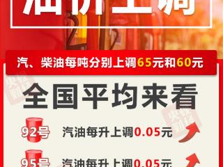 国内汽柴油价格将于6月3日24时上调