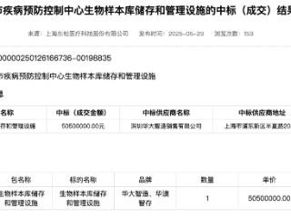 中标上海疾控5050万元生物样本库项目，华大智造新业务业绩贡献如何？